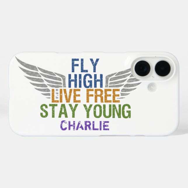 FLY HIGH custom monogram cases (Back (Horizontal))