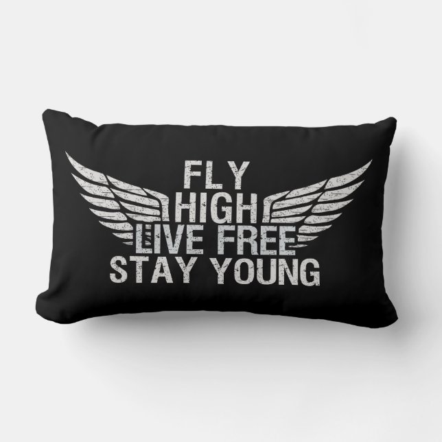 FLY HIGH custom throw pillow (Front)