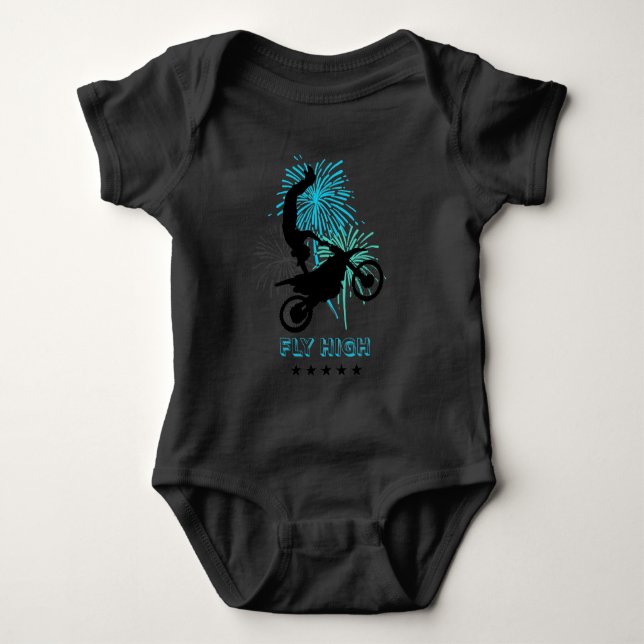 Fly High Motocross Baby Bodysuit (Front)