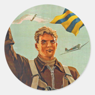 Fly Higher, Further and Faster! Classic Round Sticker
