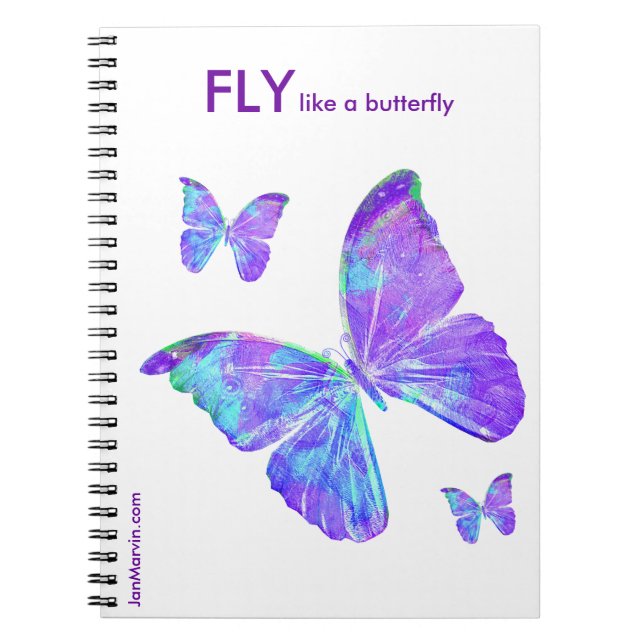 Fly Like a Butterfly Notebook by Jan Marvin (Front)