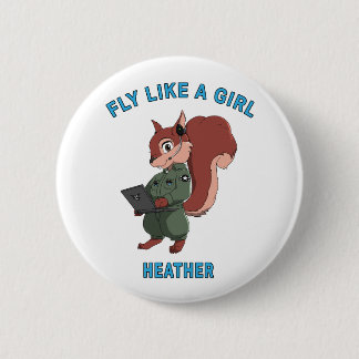 Fly Like A Girl - Acorn Squadron Chronicles 6 Cm Round Badge