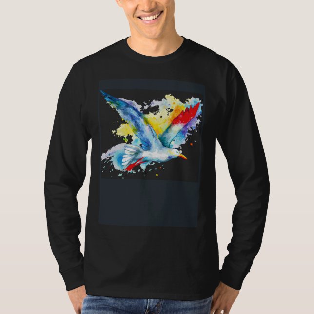 Fly Like a Painted Seagull T-Shirt (Front)