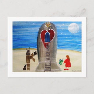 ...Fly Me to The Moon...art by Jutta Gabriel... Postcard