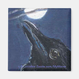 Fly Me To the Moon Baby Crow Magnet