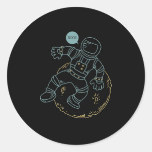 Fly me to the Moon Classic Round Sticker