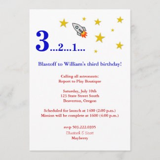 Fly Me to the Moon for My Birthday Invitation