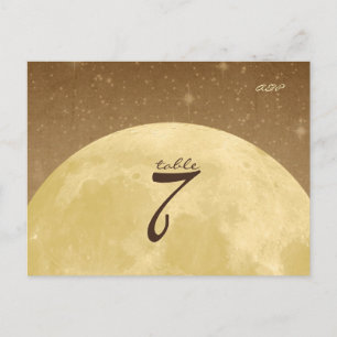 Fly Me to the Moon - Table Number Card