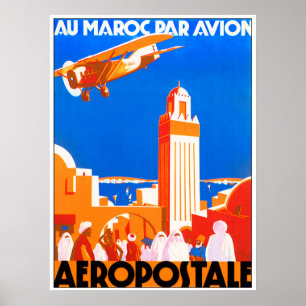 Fly Morocco Air. Aeropostale Poster