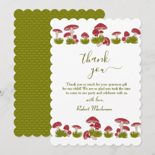Fly Mushrooms Goblincore Garden Baby Invitation