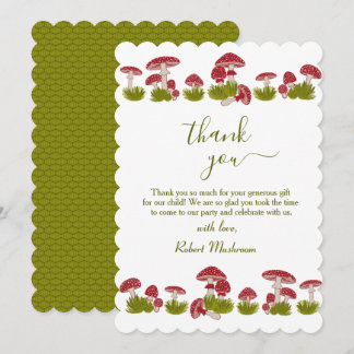 Fly Mushrooms Goblincore Garden Baby Invitation