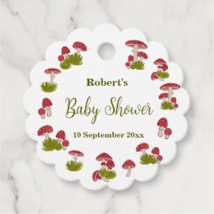 Fly Mushrooms Goblincore Garden Baby Shower gift Favour Tags