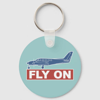 Fly On - Aeroplane Key Ring