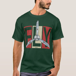 FLY Propeller Retro Designed For Flight Design T-Shirt