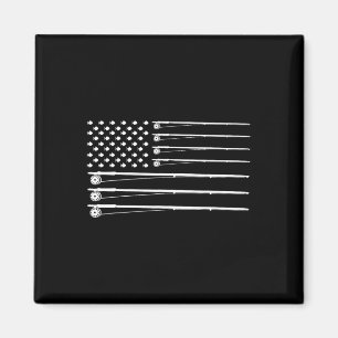 Fly Rod Fishing American Flag Magnet
