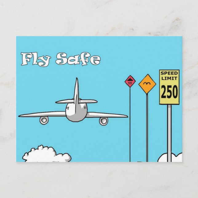 "Fly Safe" Postcard (Front)
