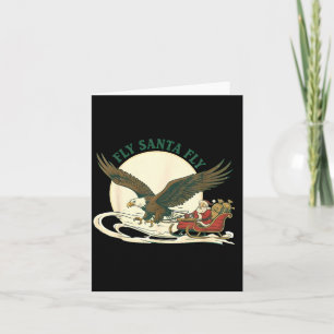 Fly Santa Fly Christmas, Santa Football  Card