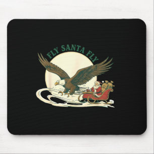 Fly Santa Fly Christmas, Santa Football  Mouse Pad