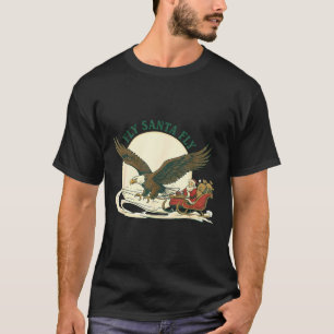 Fly Santa Fly Christmas, Santa Football  T-Shirt