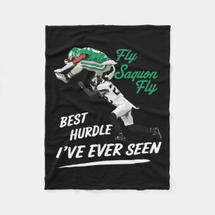 Fly Saquon Fly Best Hundle I've Ever Seen Eagles B Fleece Blanket