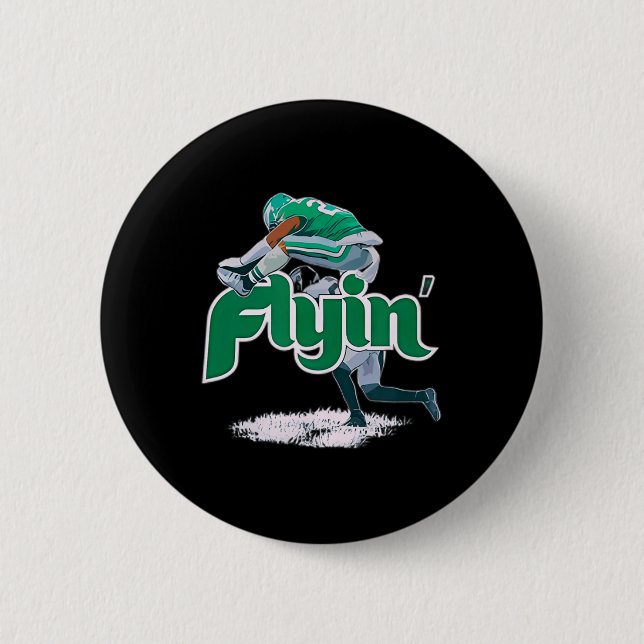 Fly Saquon Fly Eagles Barkley The Reverse Hurdle 2 6 Cm Round Badge (Front)