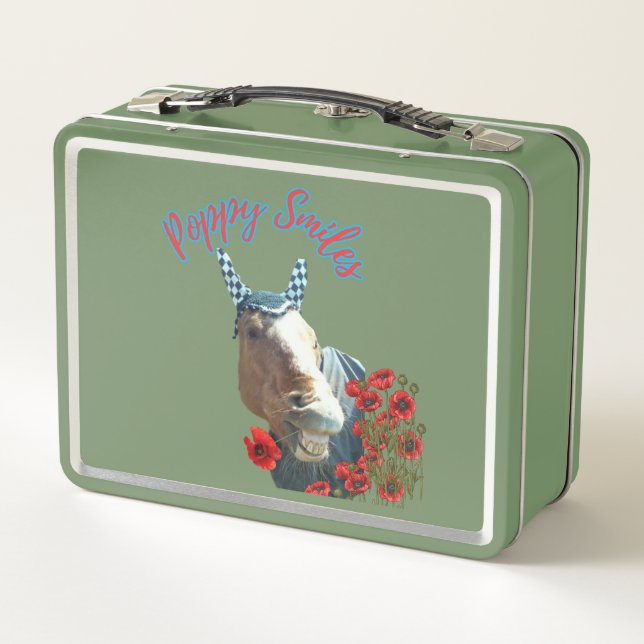 fly sheets won't make your horse fly silly metal lunch box (Back)