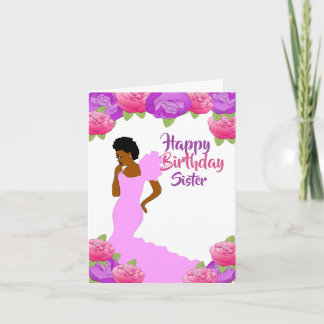 Fly Sister African American Birthday Card