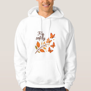 Fly Softly Autumn Butterflies Men’s Hoodie