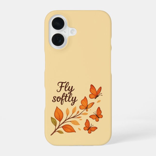 Fly Softly iPhone Case (Back)