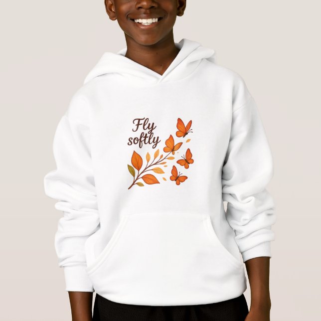 Fly Softly Kids’ Hoodie (Front)
