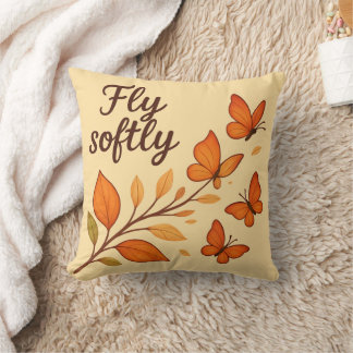 Fly Softly Throw Pillow
