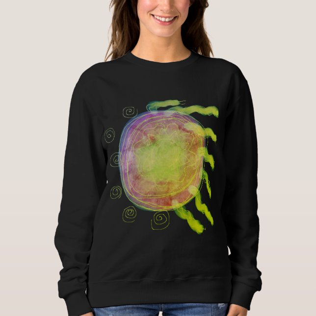 Fly Sun Original Abstract Art to Wear Sweatshirt (Front)