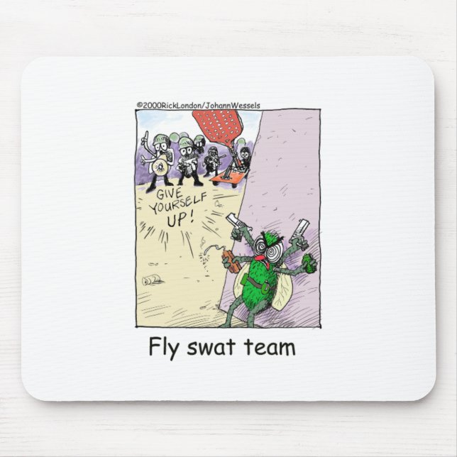 Fly Swat Team Funny Police Gifts & Collectibles Mouse Pad (Front)
