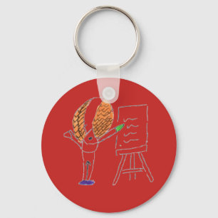 Fly Teacher Button Keyring