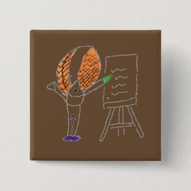 Fly Teacher Square Badge (Front)