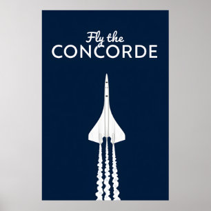 Fly the Concorde iconic supersonic jet airplane  Poster