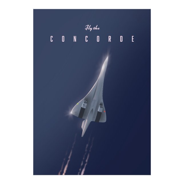 Fly The Concorde Travel poster (Front)