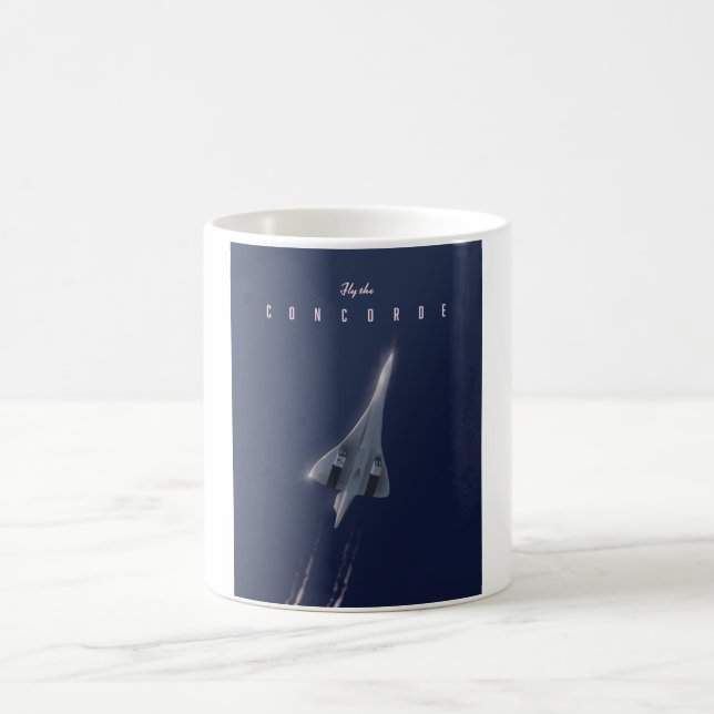 Fly The Concorde Travel poster Coffee Mug (Center)