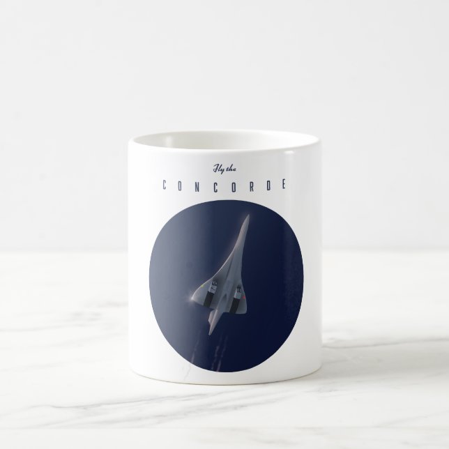 Fly The Concorde Travel poster Coffee Mug (Center)