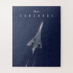 Fly The Concorde Travel poster Jigsaw Puzzle