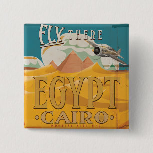Fly There - Egypt 15 Cm Square Badge