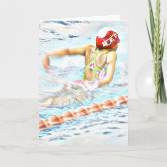 "FLY THROUGH LIFE" Note Card for Swimmers (Front)