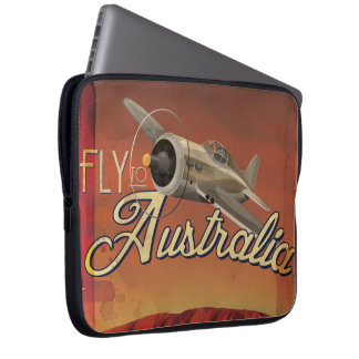 Fly To Australia Laptop Sleeve