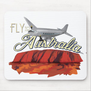 Fly To Australia Mouse Pad