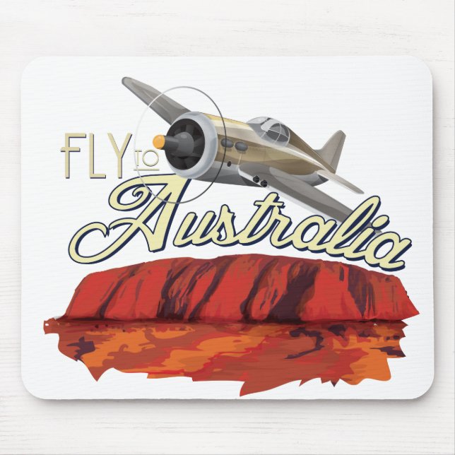 Fly To Australia Mouse Pad (Front)