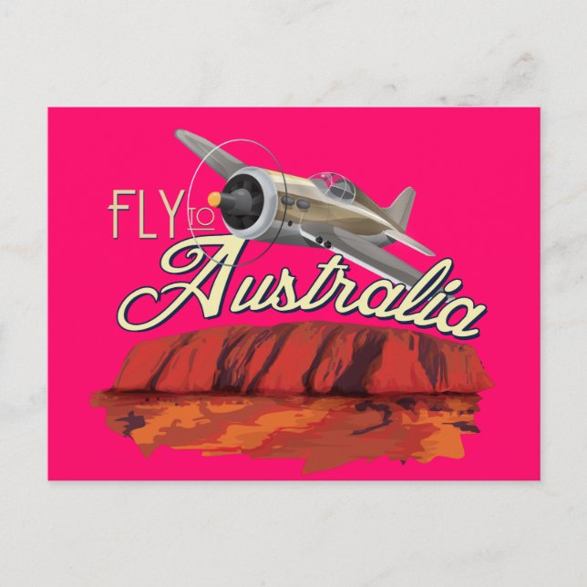 Fly To Australia Postcard (Front)