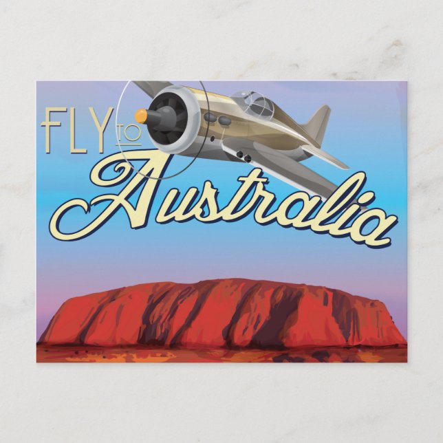 Fly To Australia Postcard (Front)
