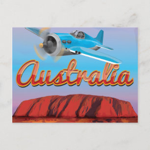 Fly To Australia Postcard