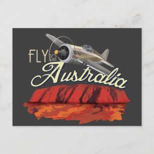 Fly To Australia Postcard