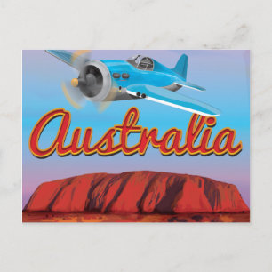 Fly To Australia Postcard